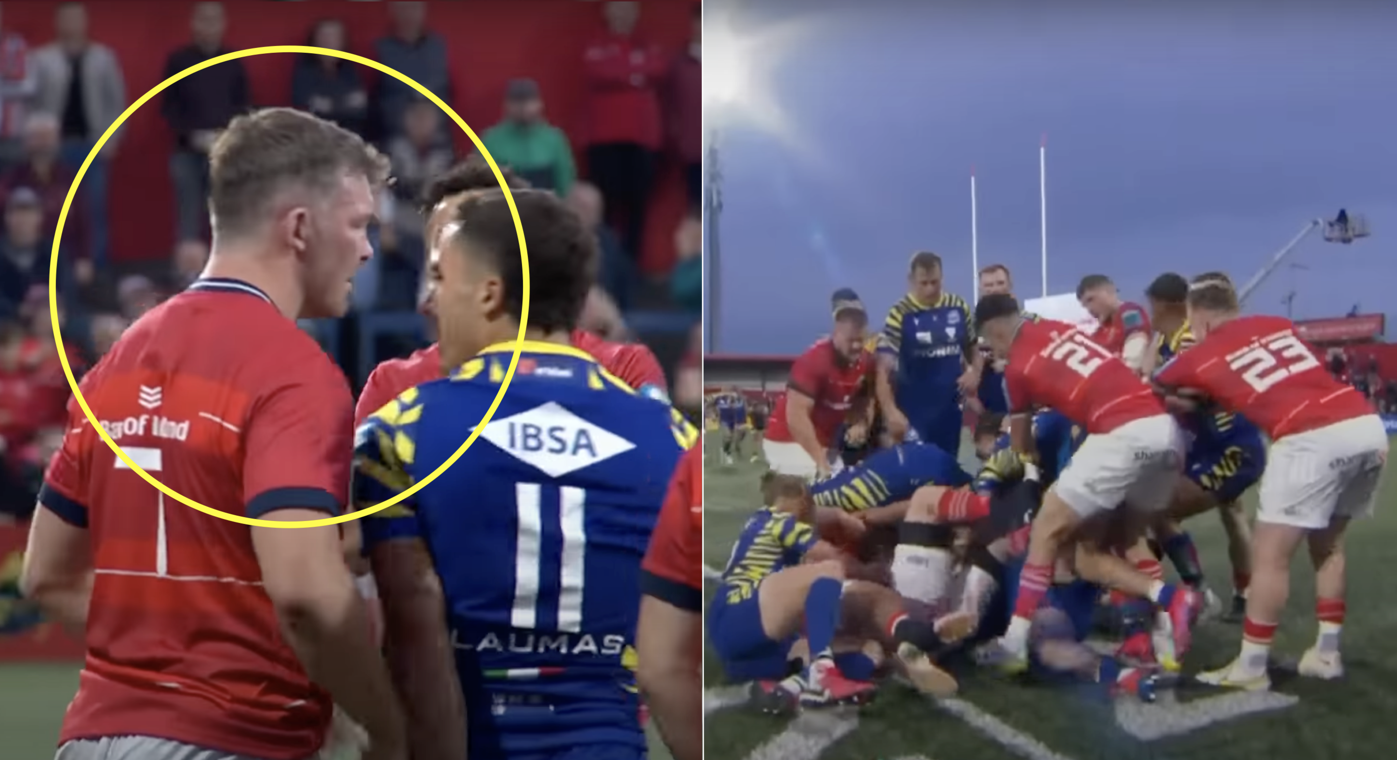 Peter O'Mahony launches into player half his size after butchering bonus point