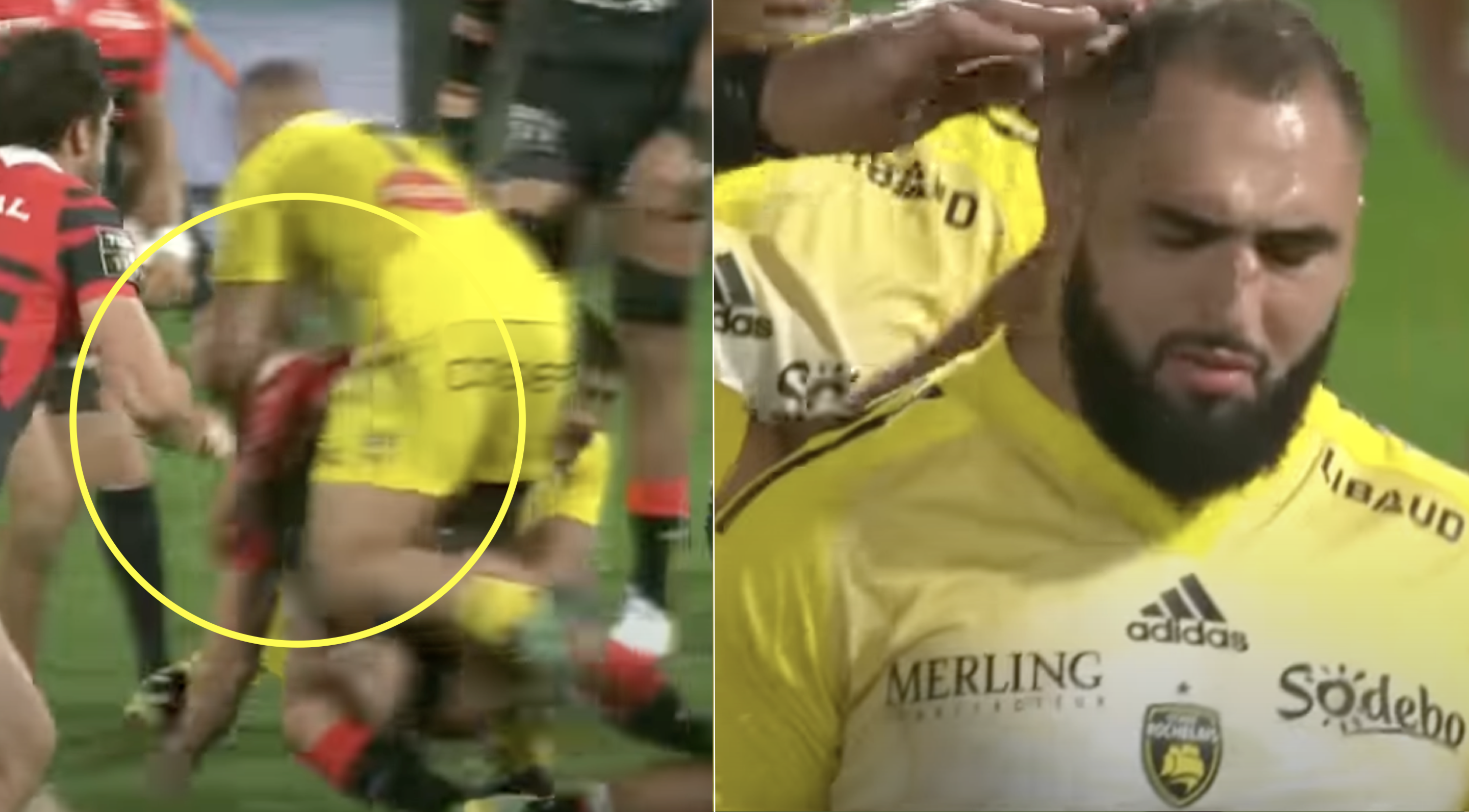 The shocking red card tackle Antoine Dupont brushed off from France teammate