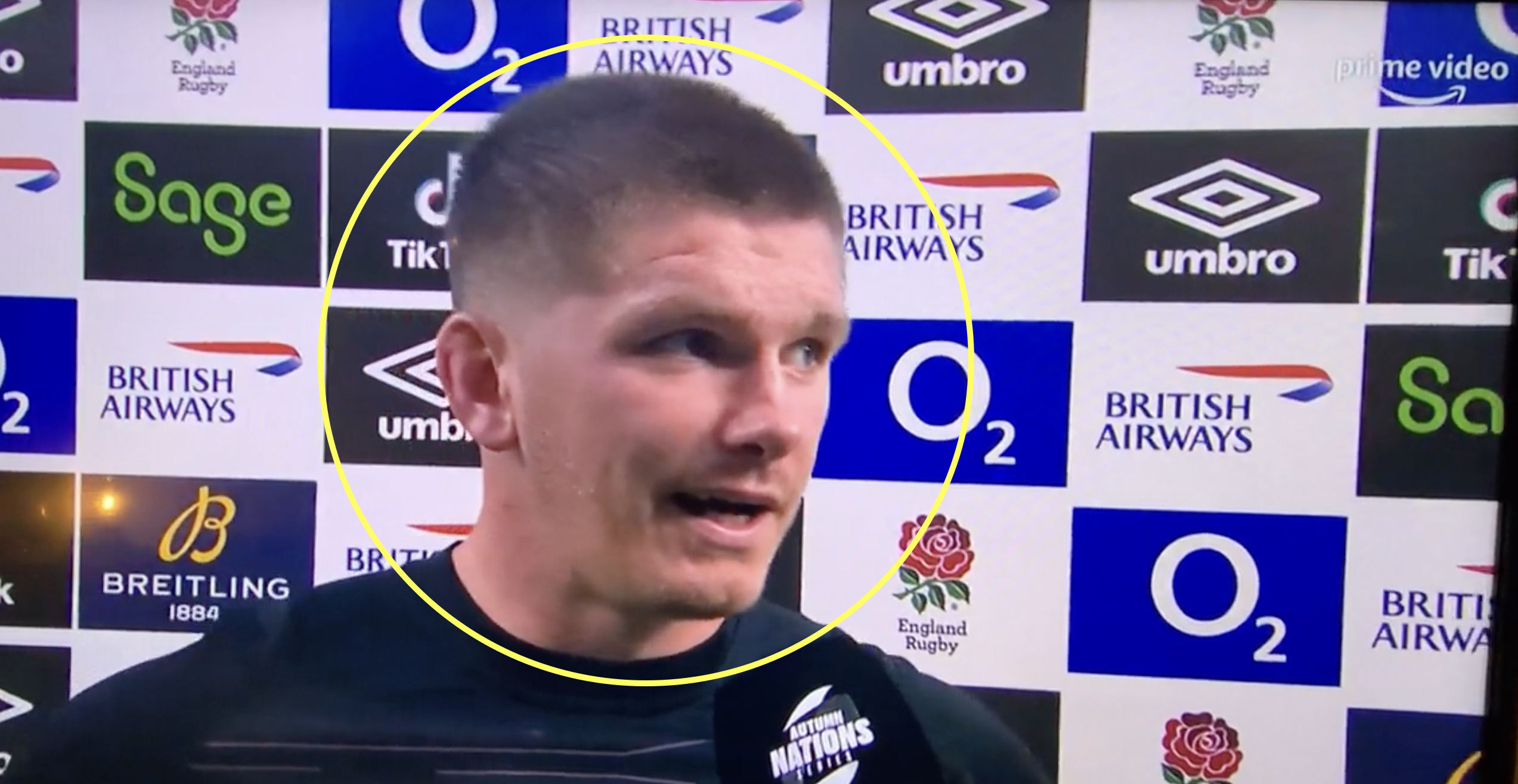 Owen Farrell left squirming in awkward interview after England loss