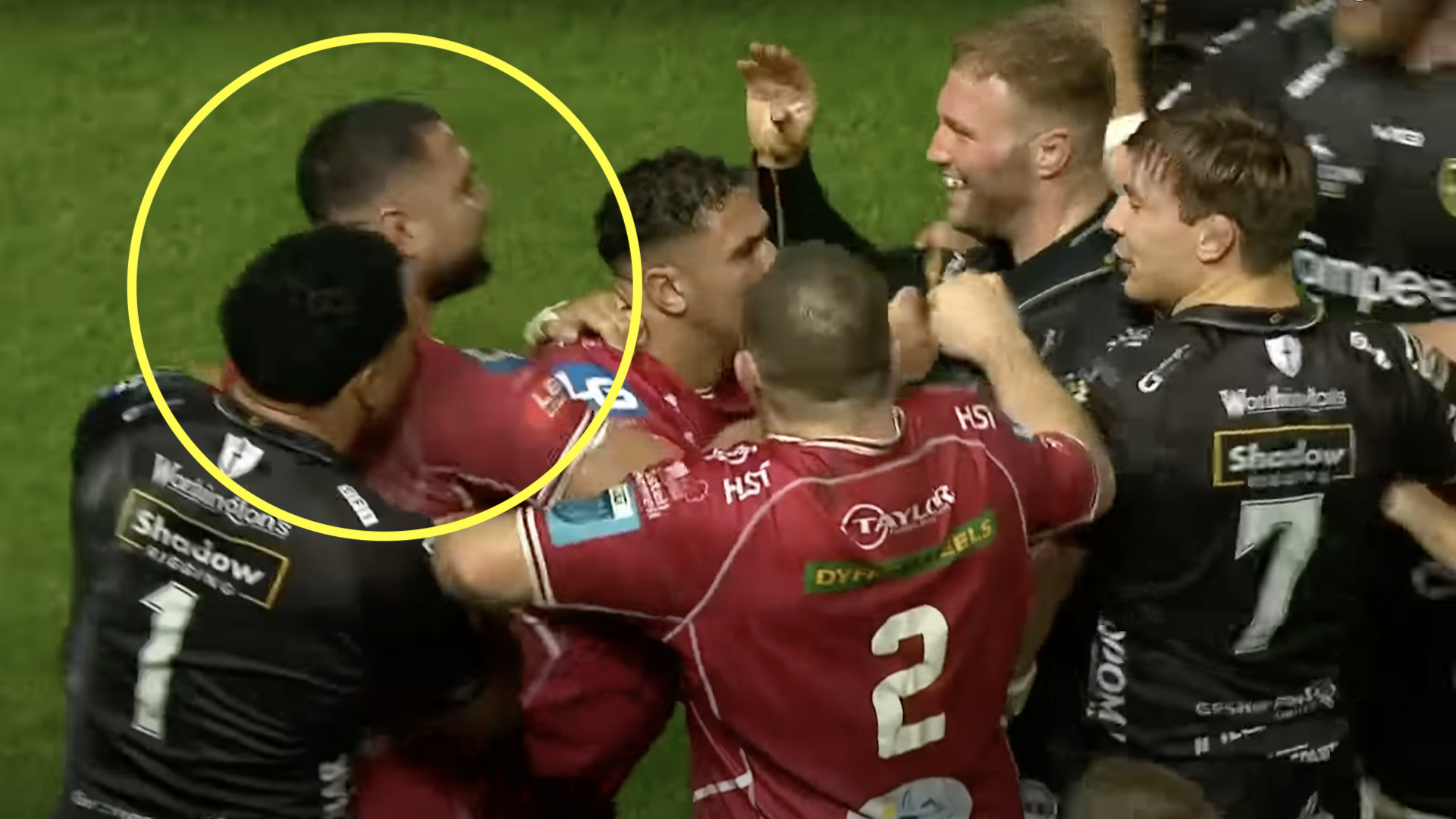 Wales enforcer laughs off red card punch from 120kg opposite man