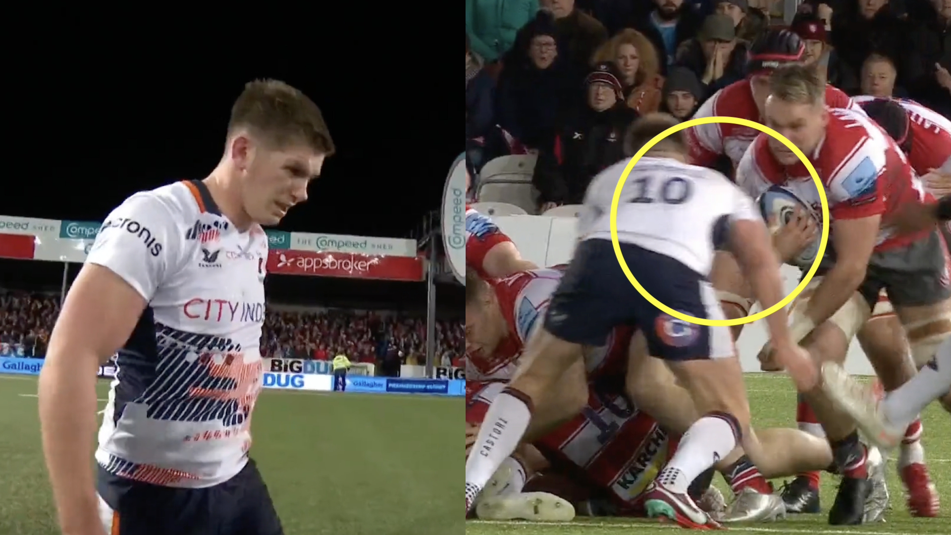 Owen Farrell sends conspiracy theorists wild by avoiding red on technicality