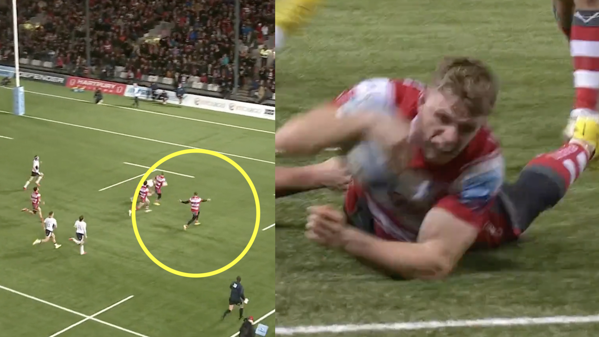 Major rift between England star and Gloucester teammate caught on camera