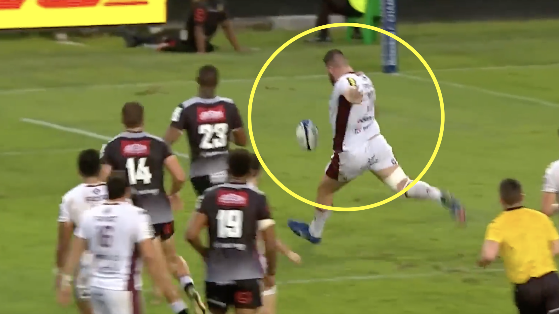 125kg loosehead accidentally launches ball into outer space