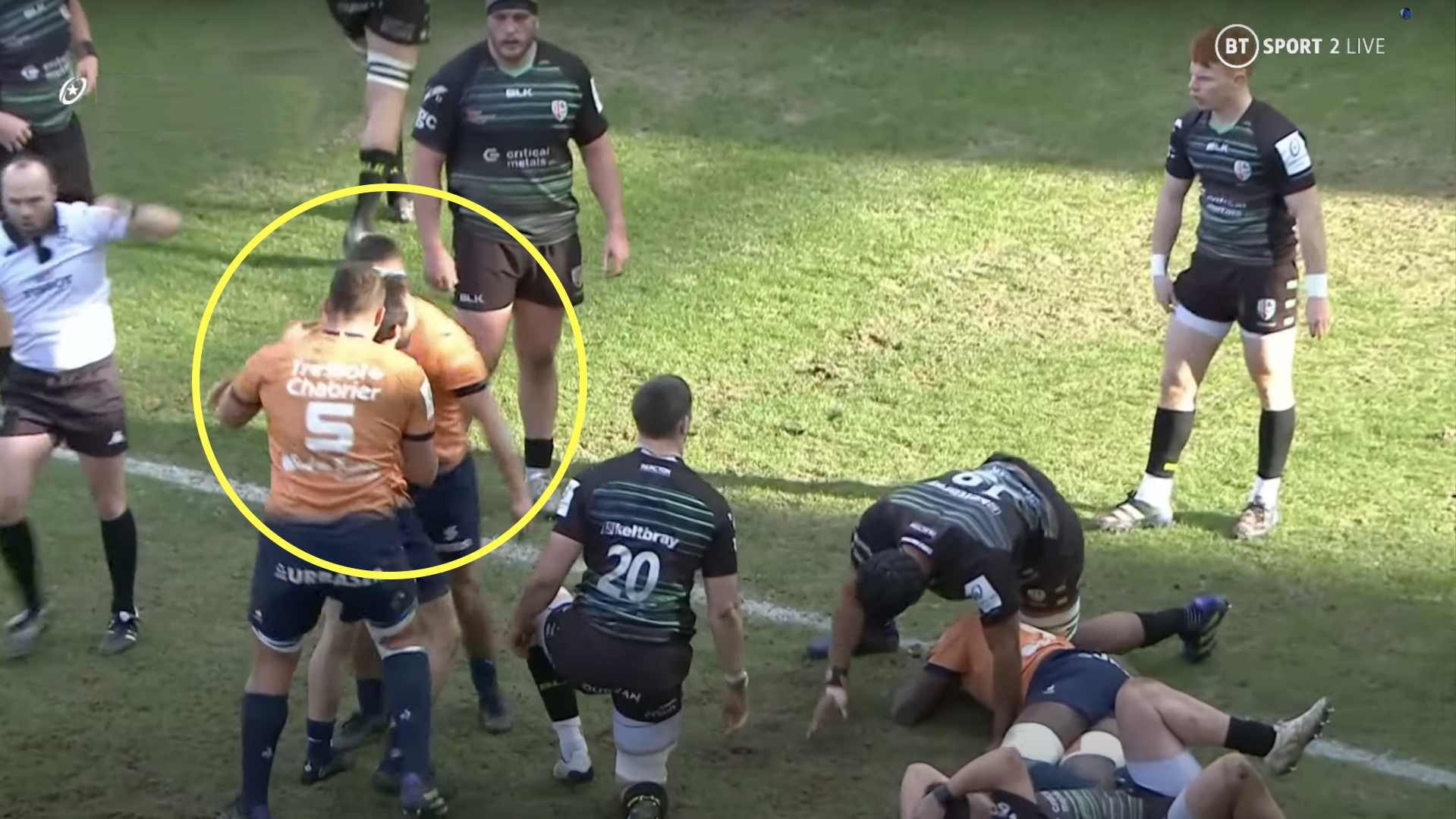 Enraged Bok launches into opposite man after scoring try