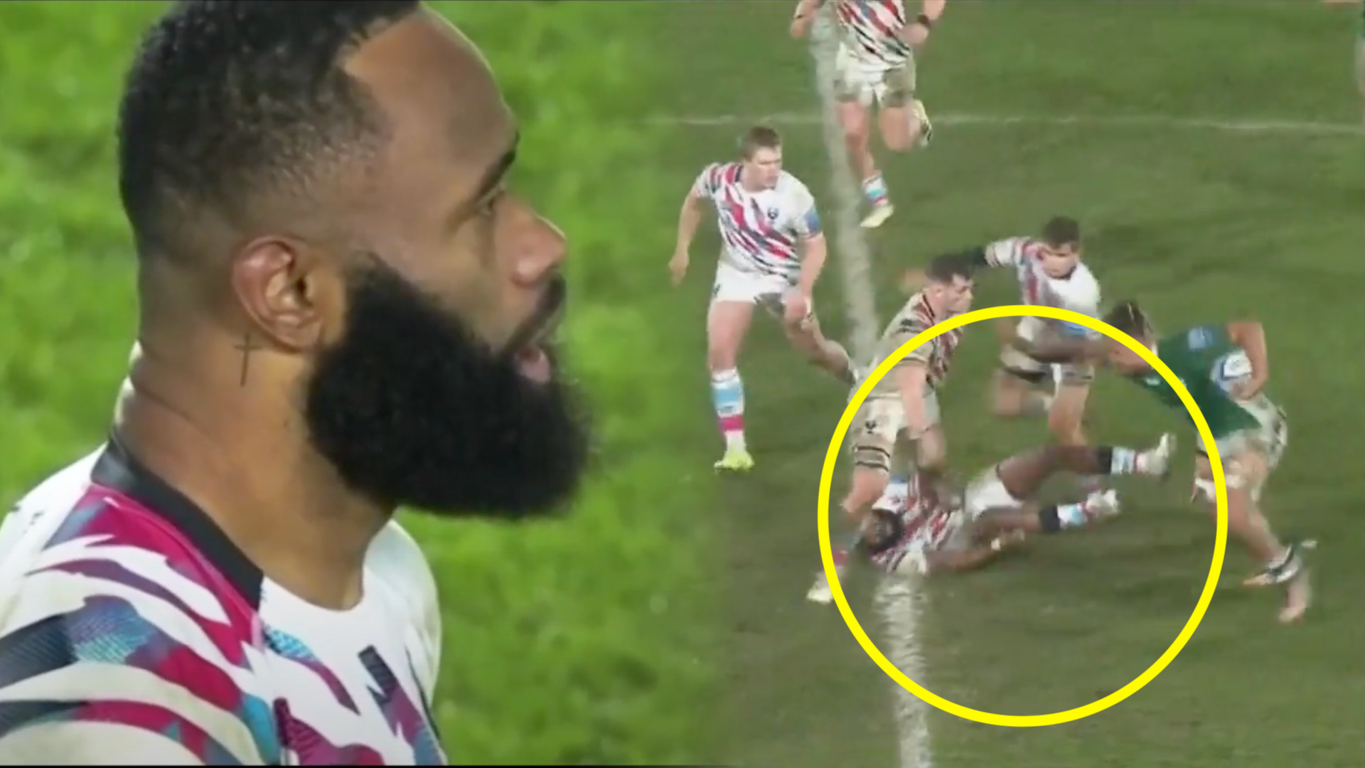 Semi Radradra treated like he never has been before on a rugby pitch