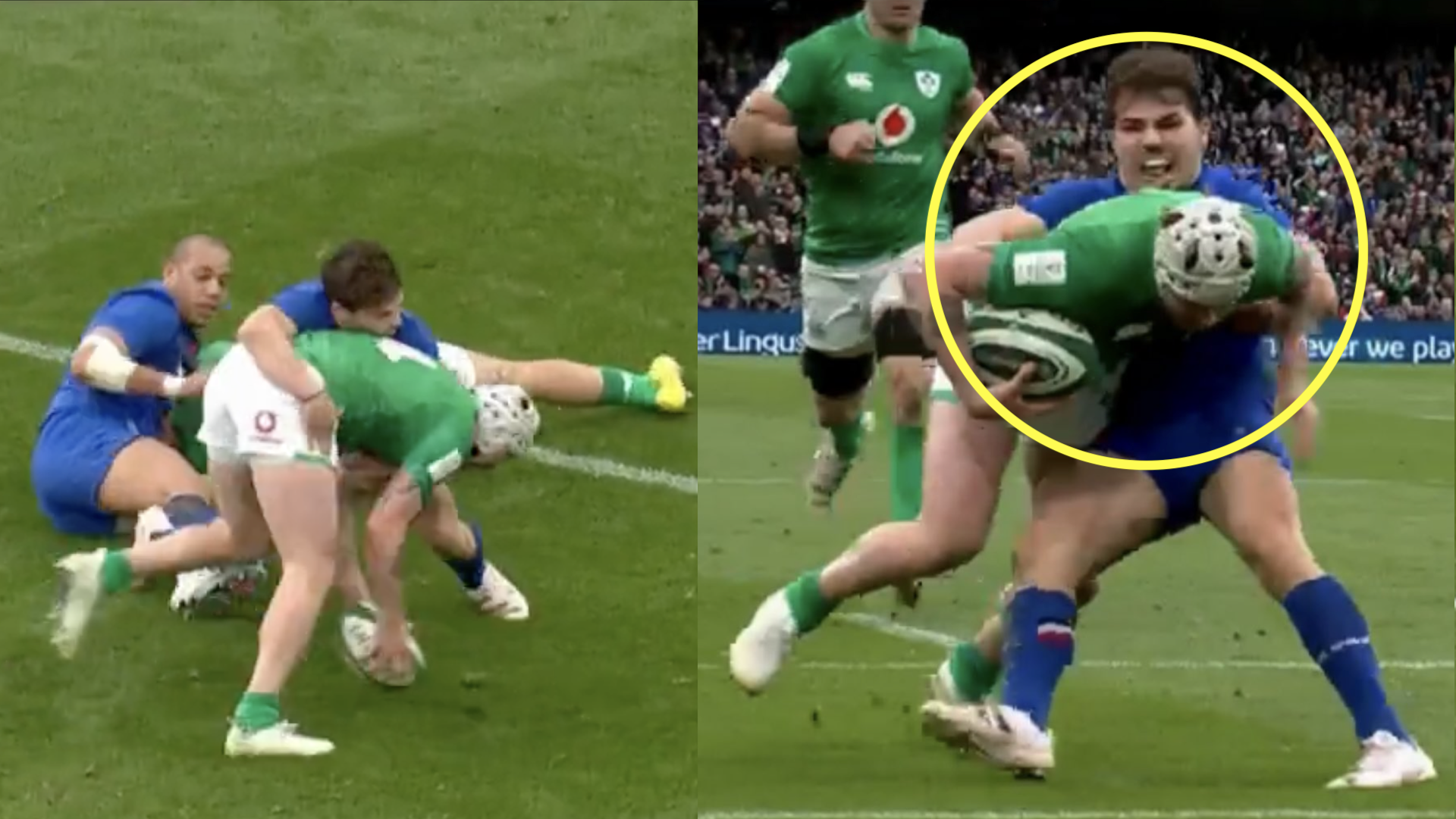 Antoine Dupont officially completes rugby with freakish manhandling to save try