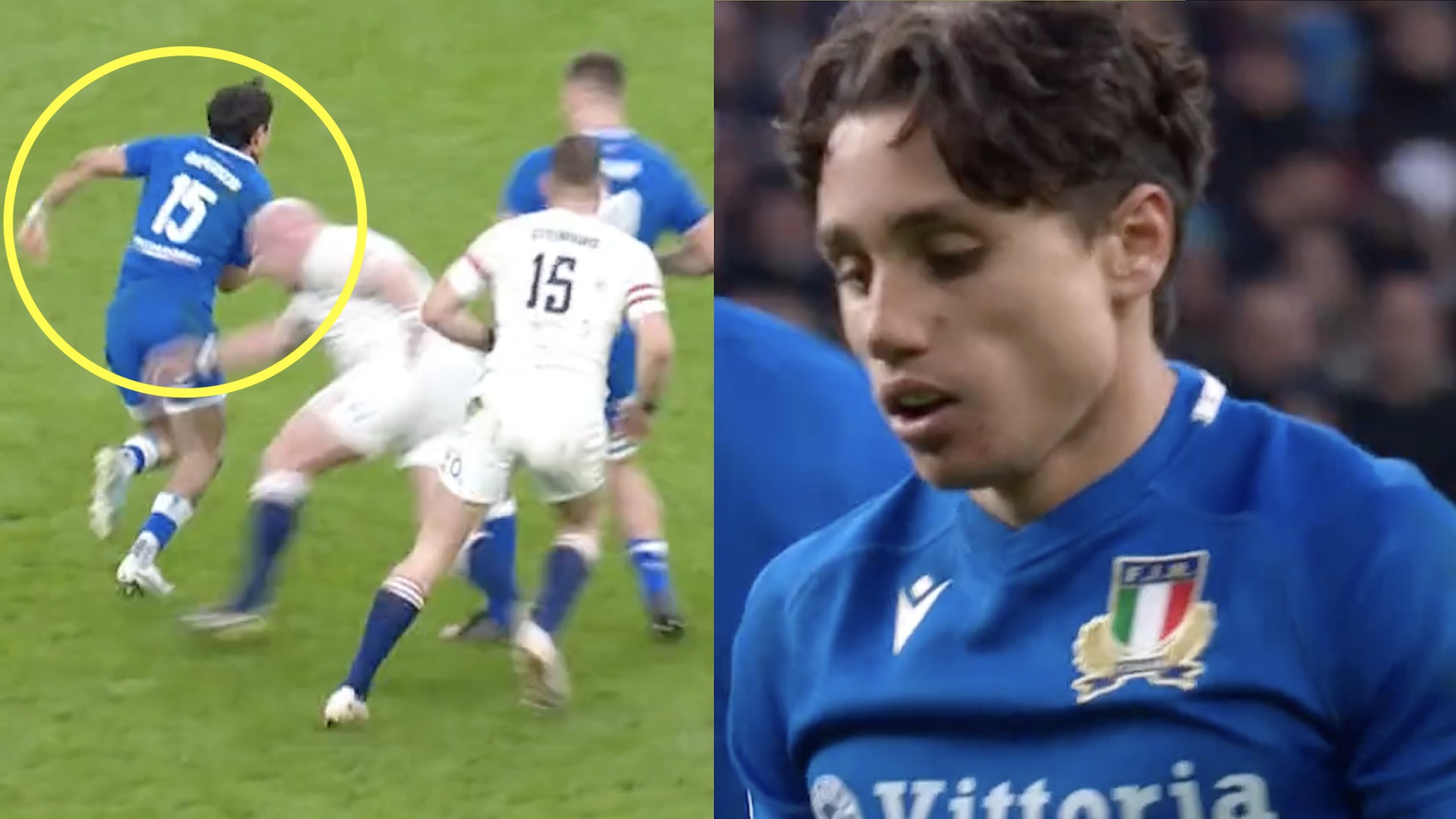 WATCH: Every single England tackler Capuozzo beat in historic performance