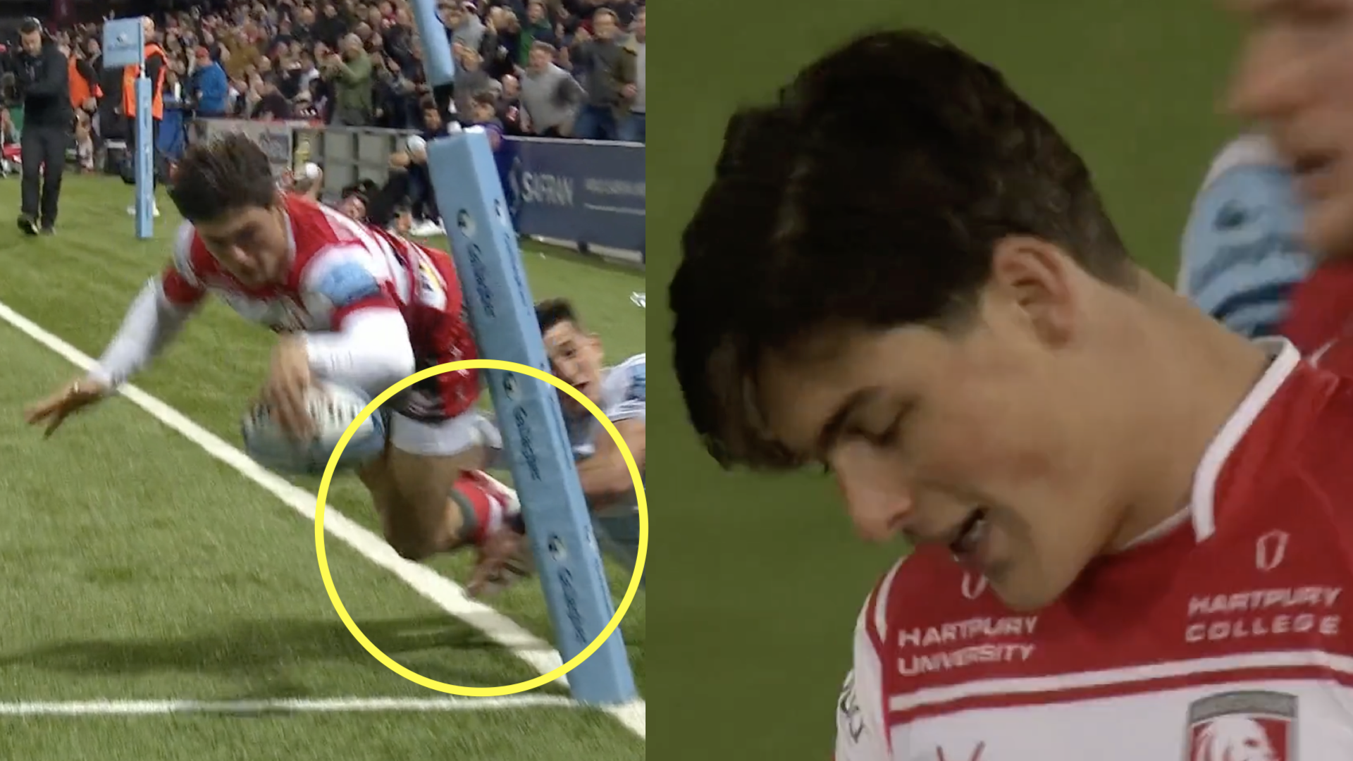 Louis Rees-Zammit cruelly robbed of wonder try only James Lowe could score