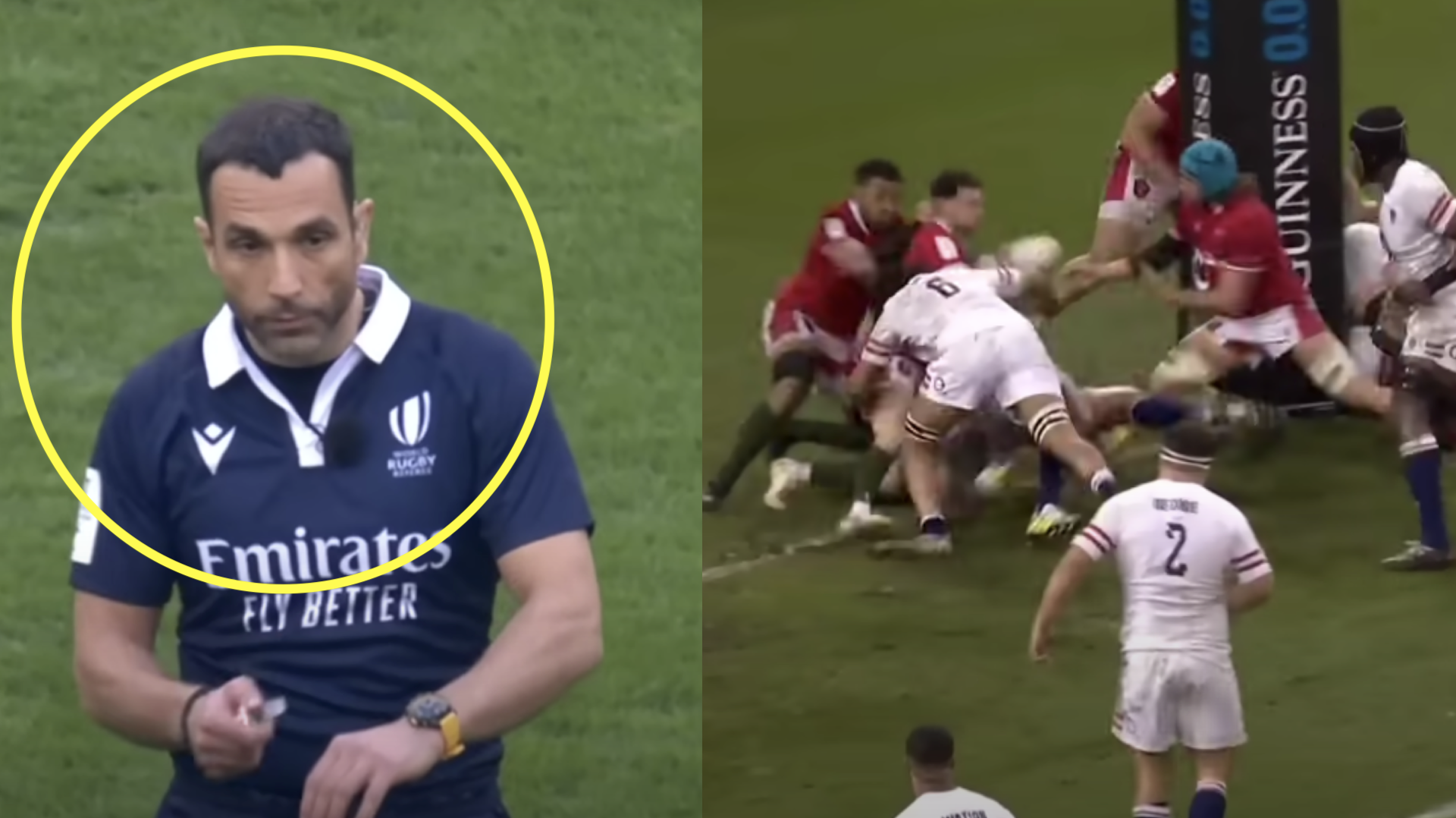 Referee reported to have had better view of England try than online trolls