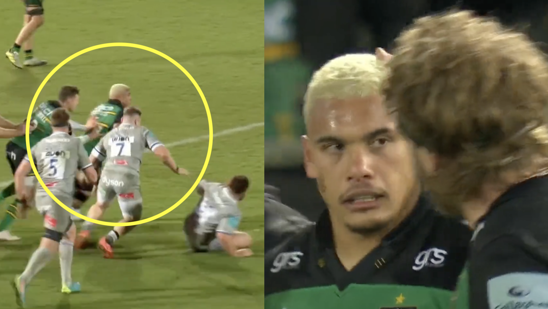 Juarno Augustus bounces 125kg prop with terrifying ease