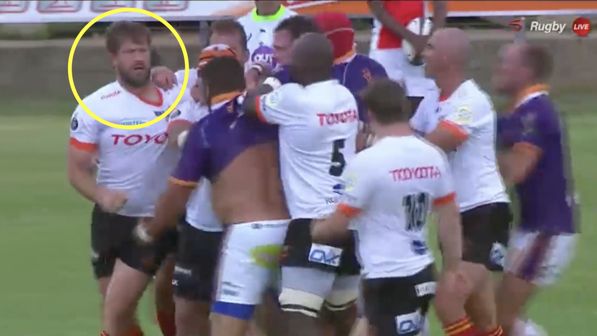 Frans Steyn starts mass brawl after most humiliating hit of his career