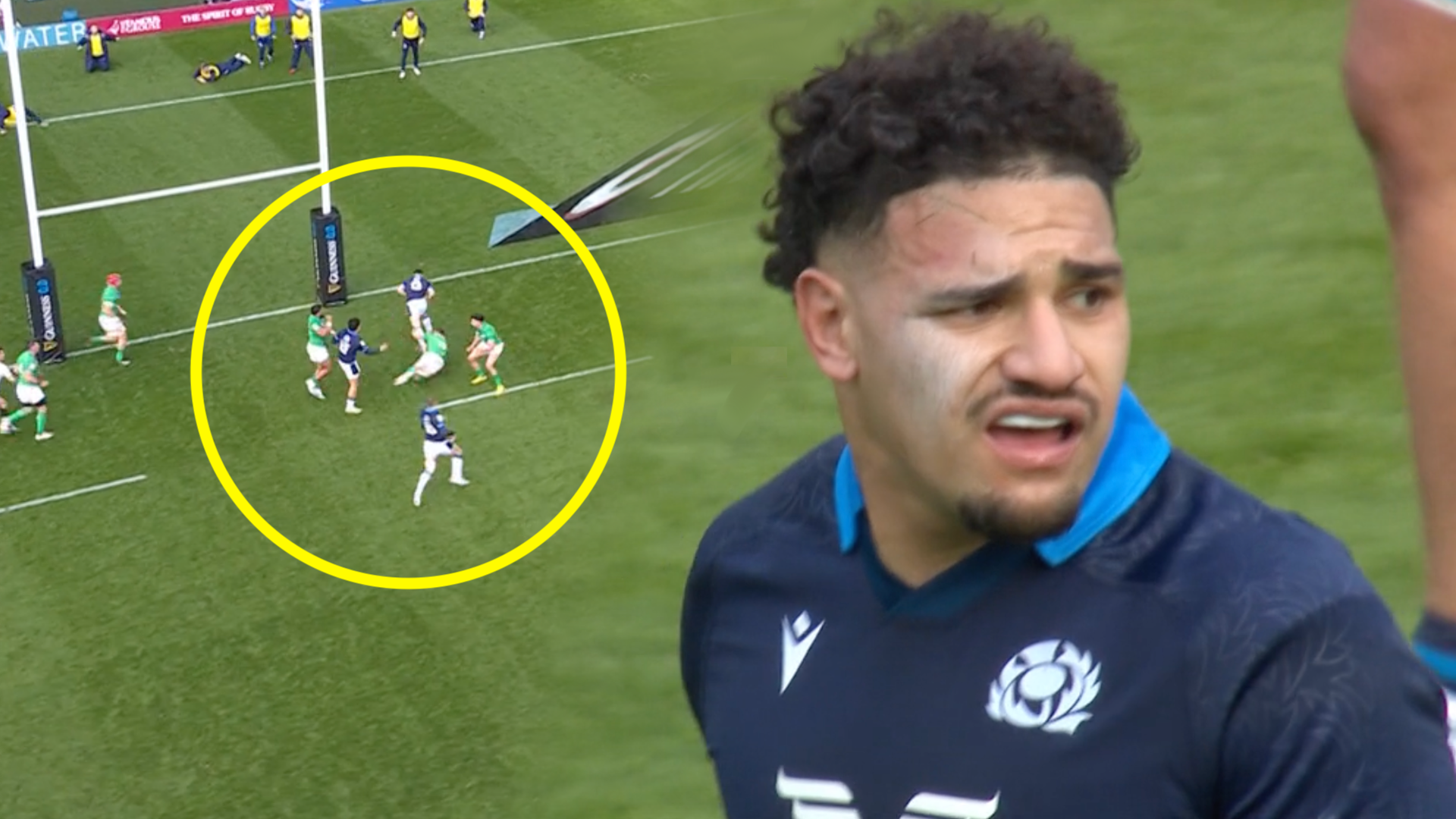 Scotland centre became Ireland's biggest enemy with this one off-ball incident
