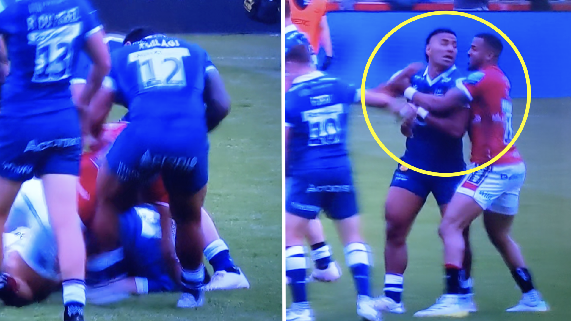 Anthony Watson takes life into his own hands breaking up Manu Tuilagi fight