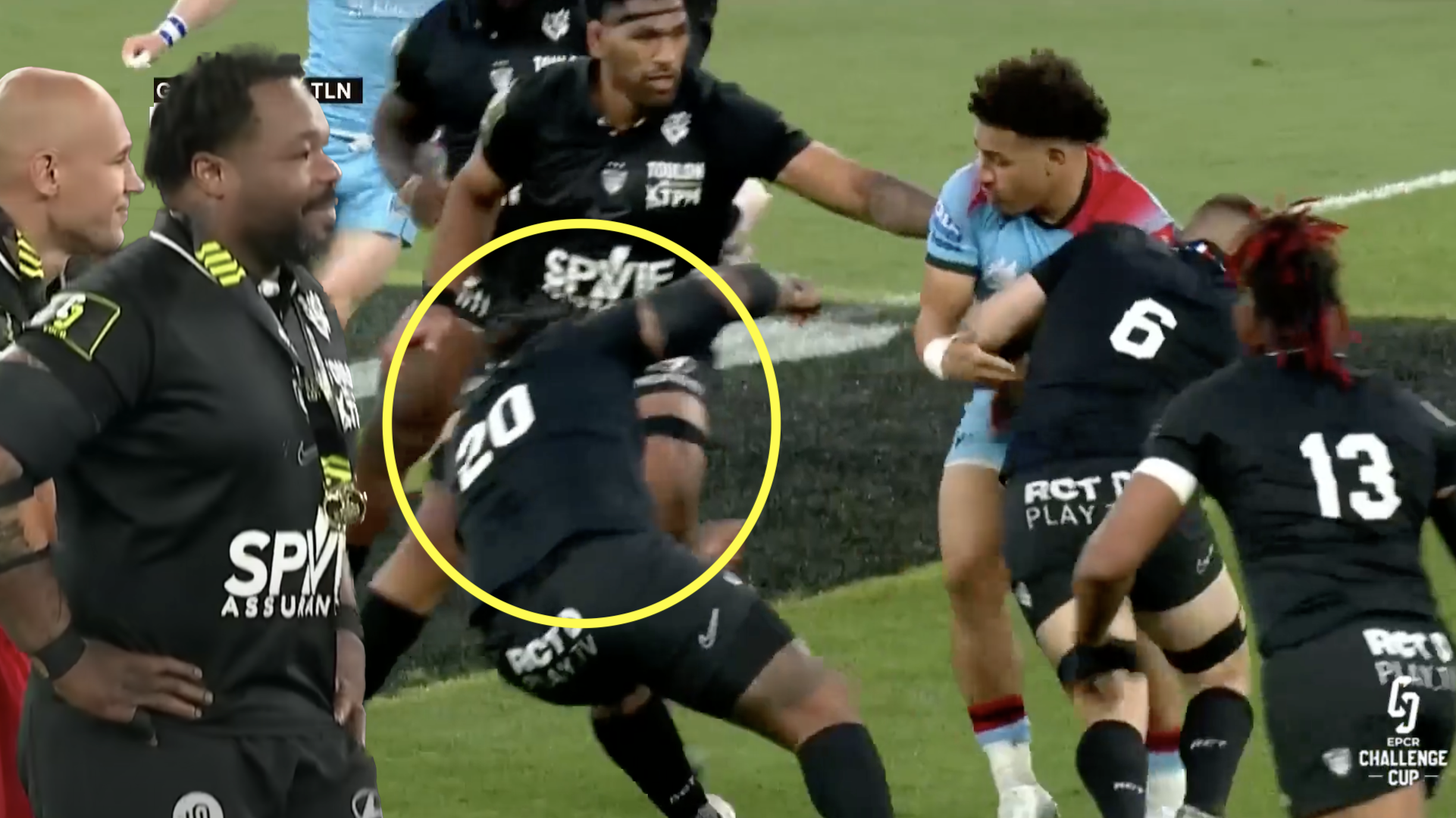 Bastareaud finally sat down in 225kg collision just days before career end