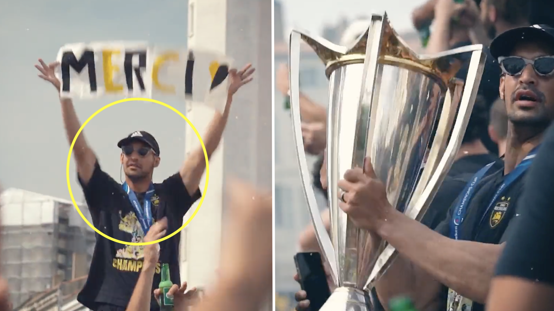 Springbok's class act in La Rochelle victory parade caught on film