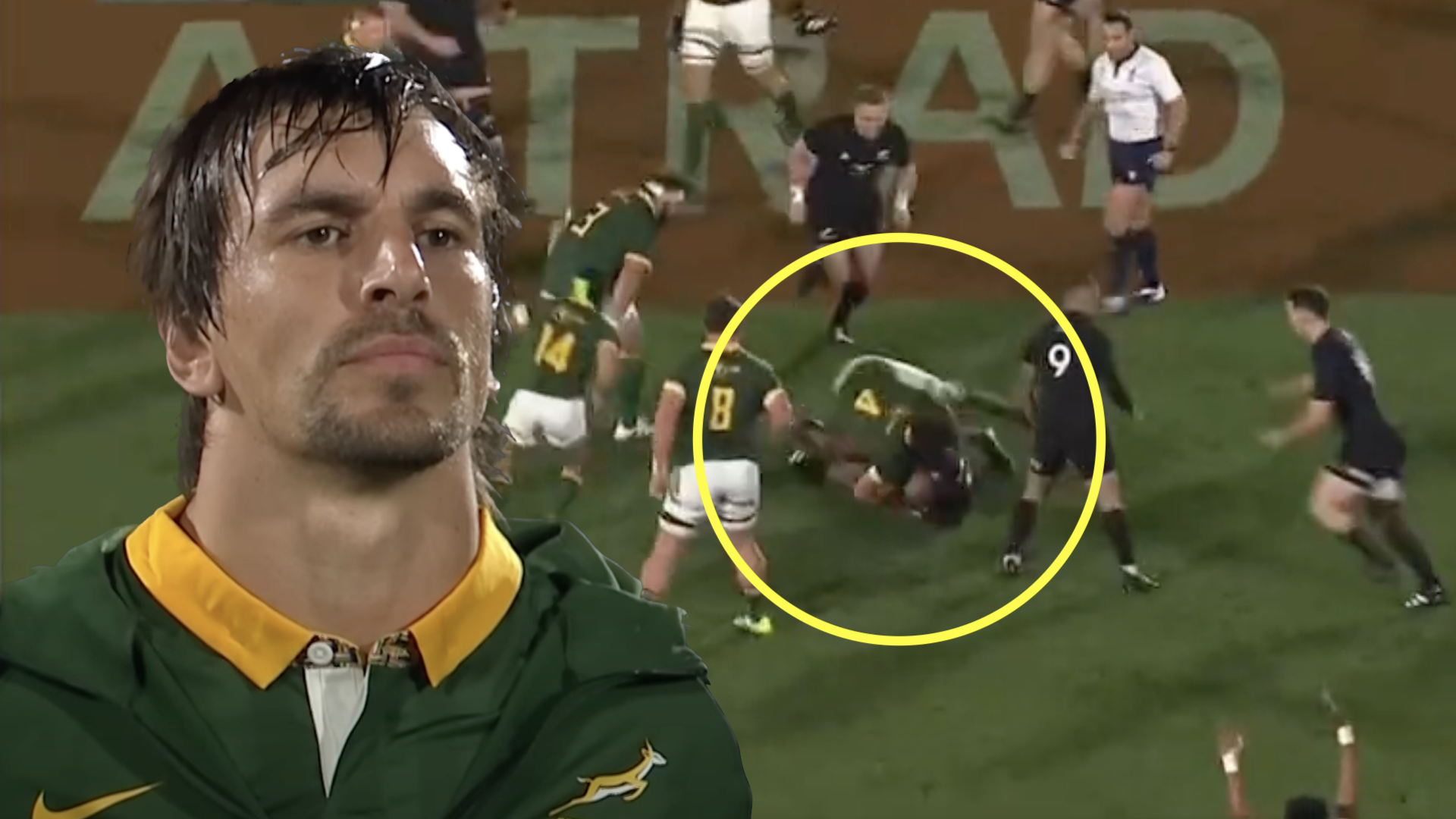 Rugby world left stunned as debutant's first carry is straight to Eben Etzebeth