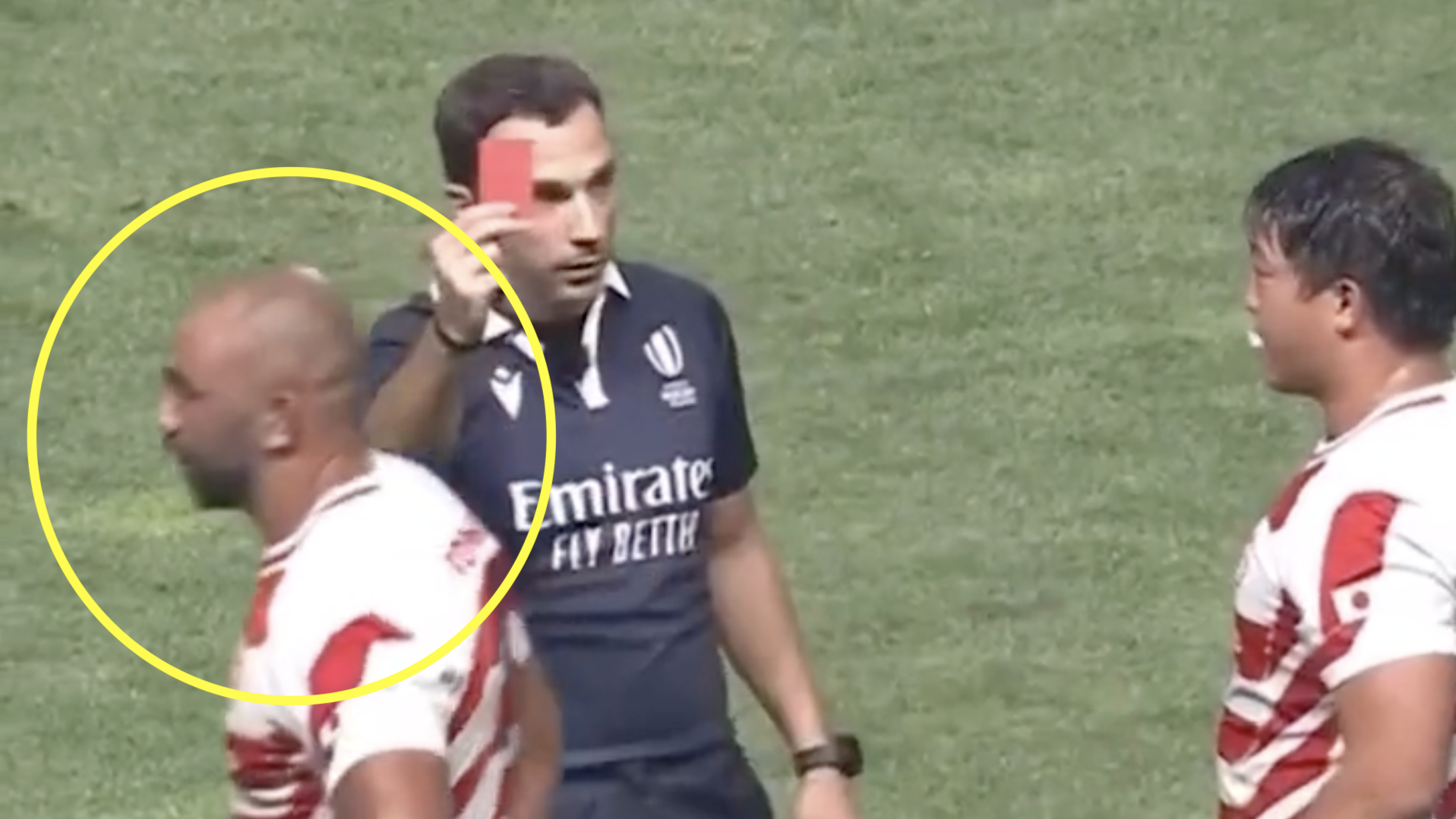 WATCH: Japan captain red carded for highly dangerous hit against Samoa