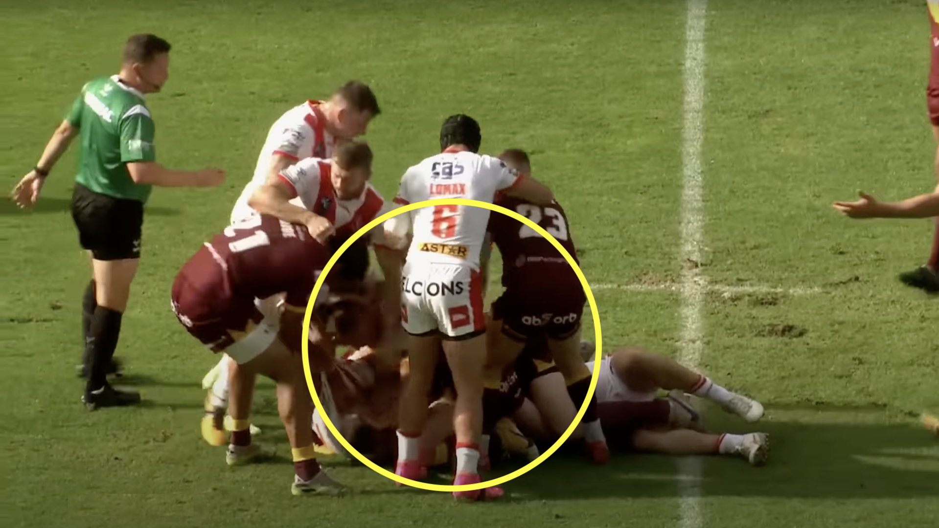 Rugby league star red carded for taking law into his own hands after high tackle