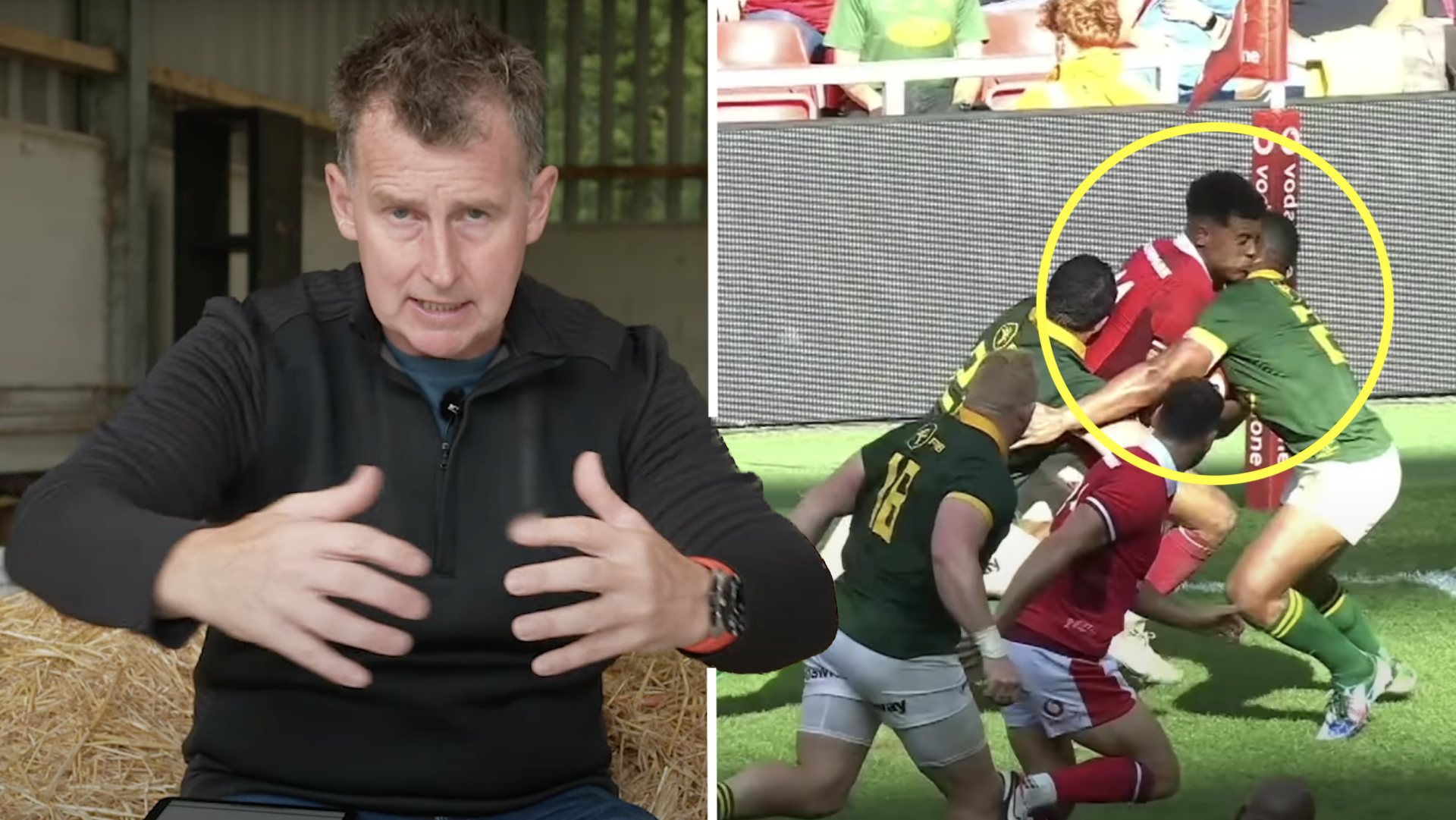 Nigel Owens compares Bok Damian Willemse's yellow card to Owen Farrell's red